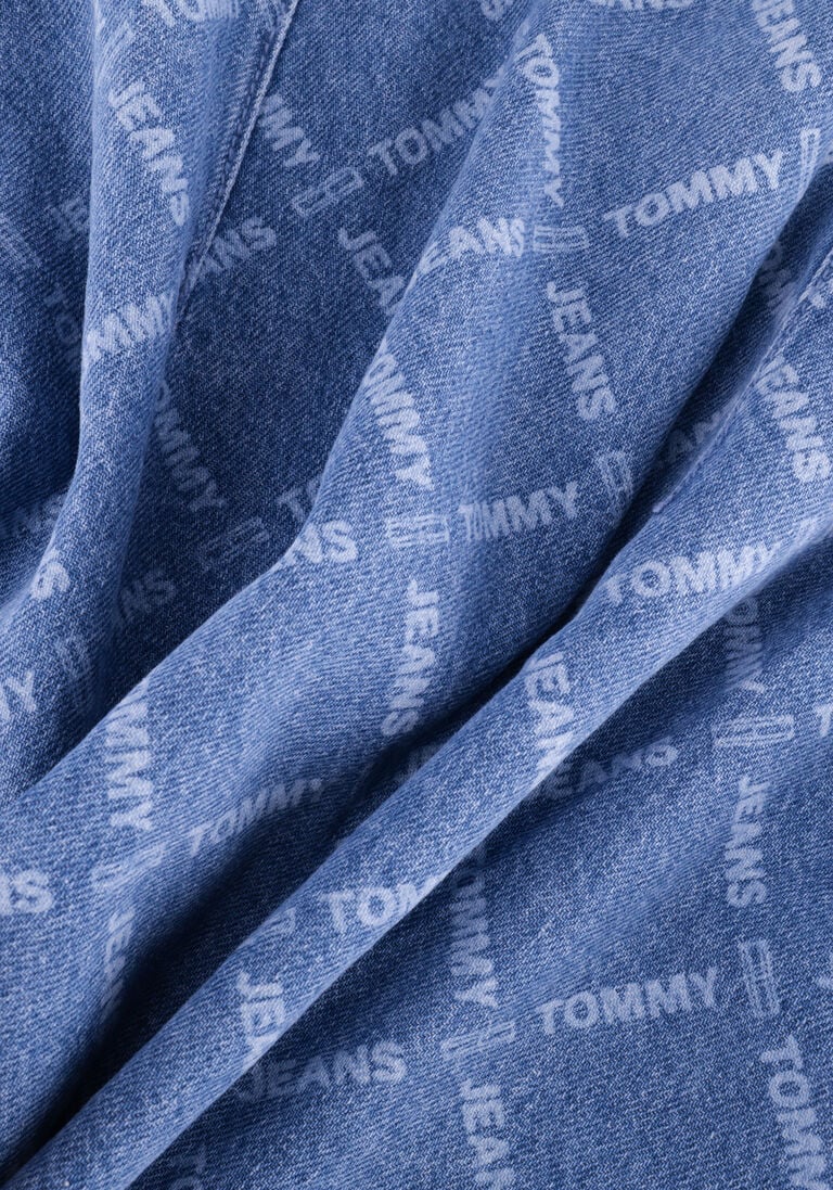 TOMMY JEANS blauwe tommy jeans minirok tjw denim monogram mini skirt