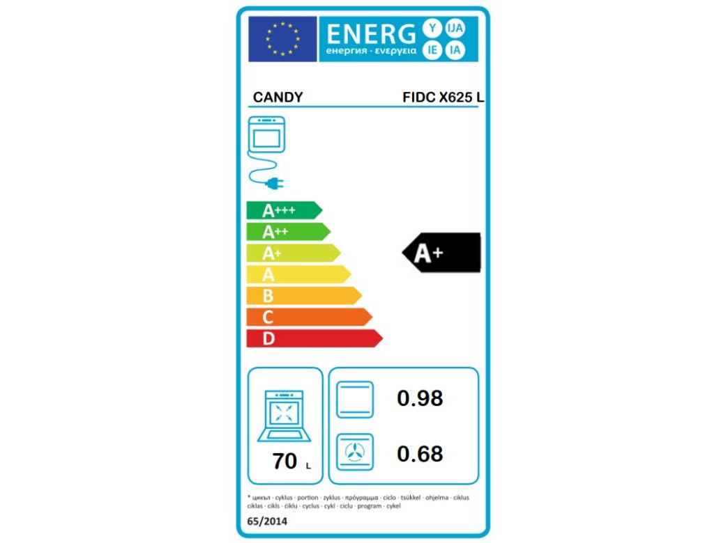 FORNO MULTIFUNÇÕES CANDY FIDC X625 L HIDROLITICO 70L