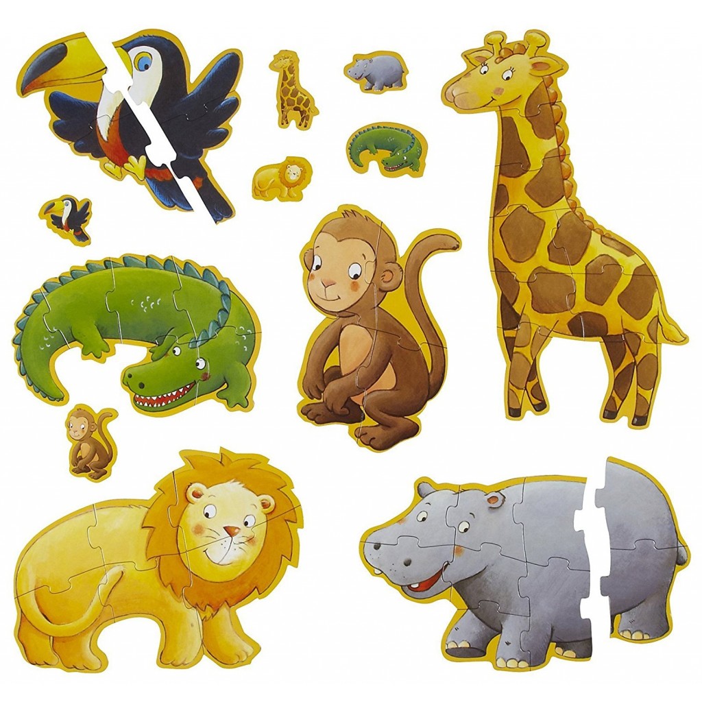 Puzzle geant Ouistiti et ses amis-2x4-2x6-2x9