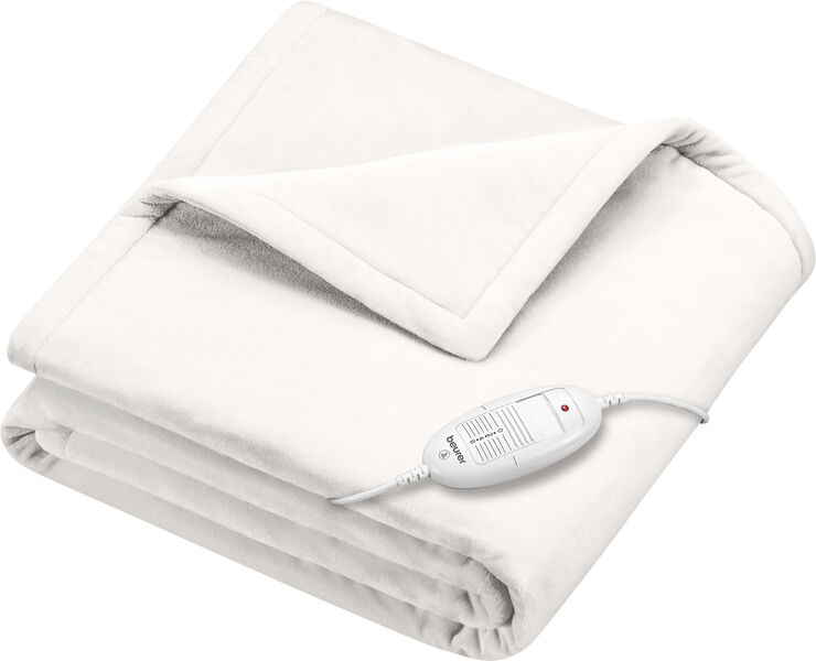 Beurer Varmeplaid i hvid 180 cm x 130 cm HD 75 Hvid