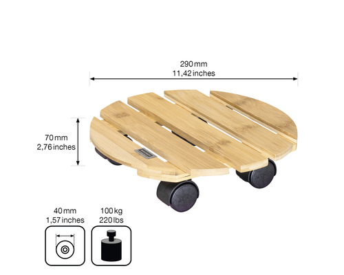 Wagner plantenwagen Ø 29 cm TK 100 kg