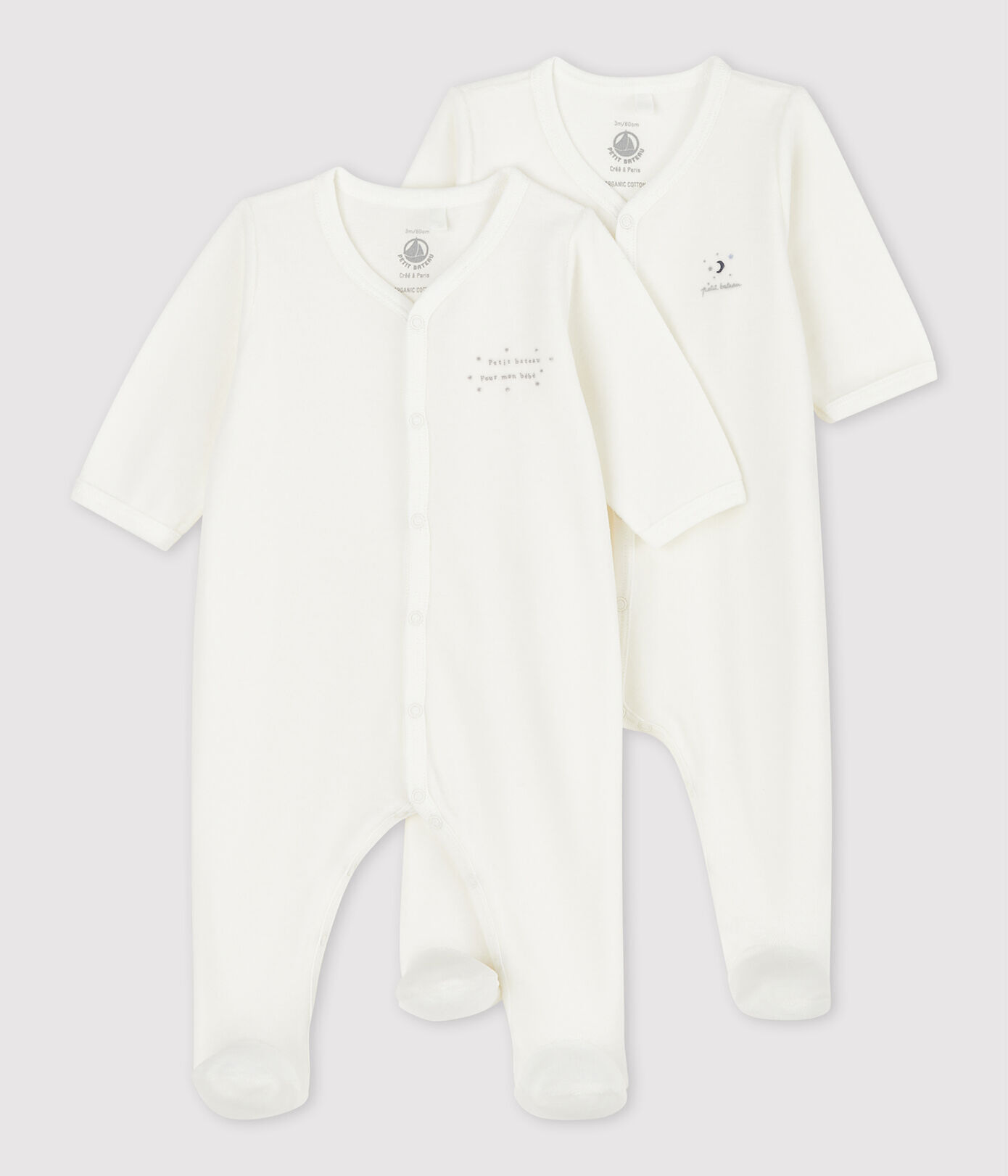 Lot de 2 dors-bien bébé en coton biologique