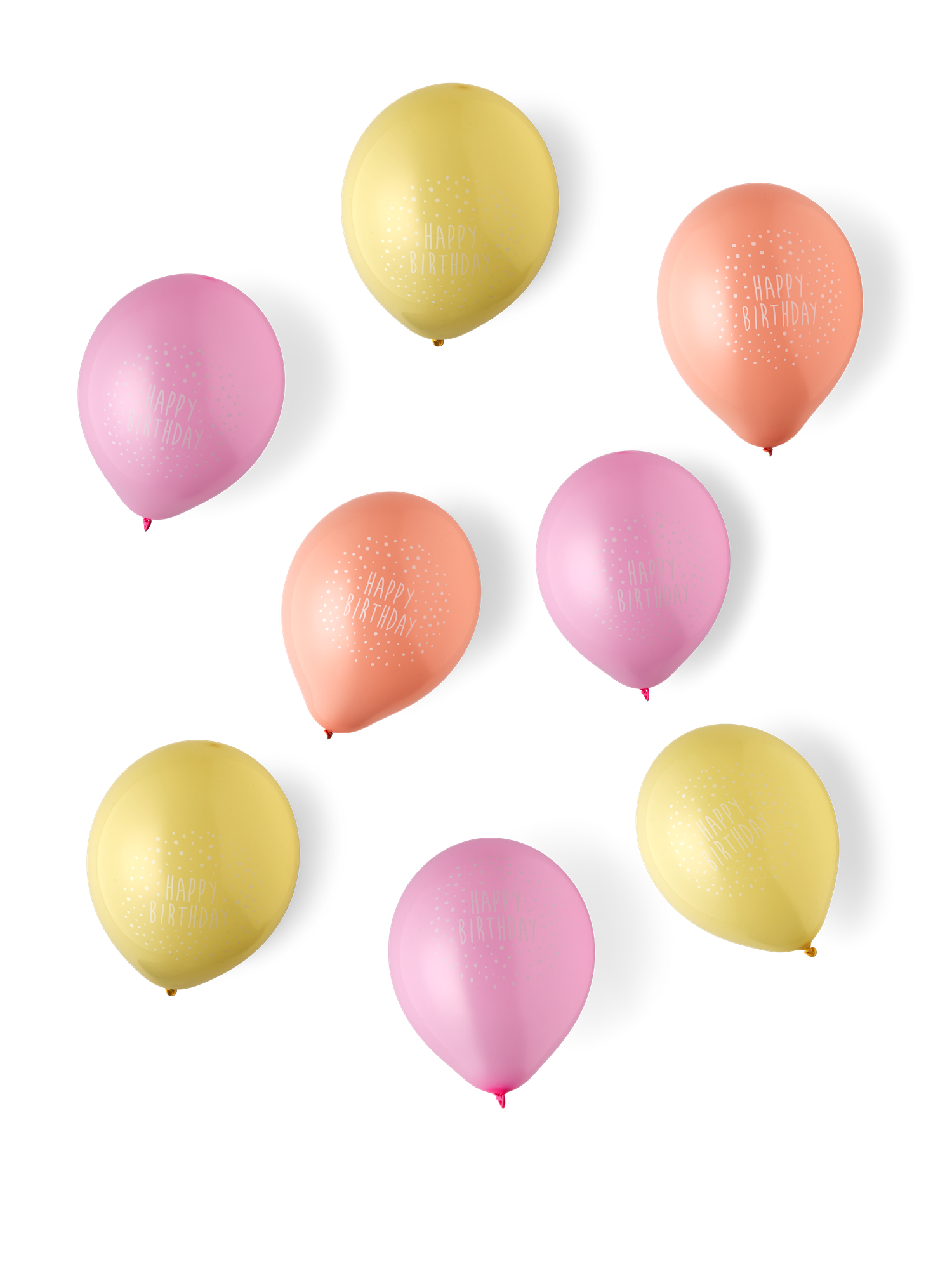 Fødselsdagsballoner Ø30 cm | Latex. 8 stk. | Multi