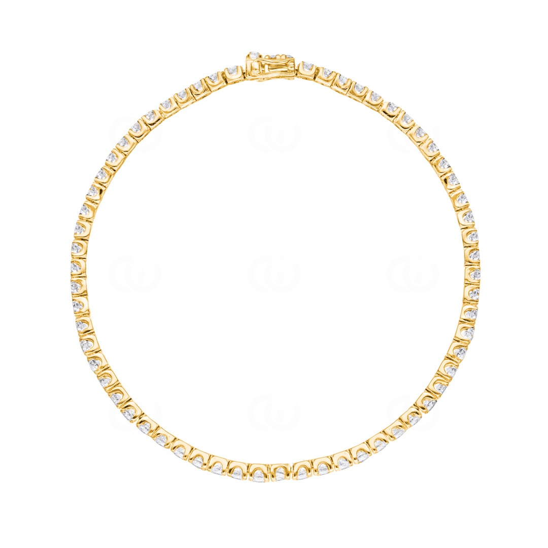 3.00 Karat Diamanten Tennisarmband 750/18 K Gelbgold