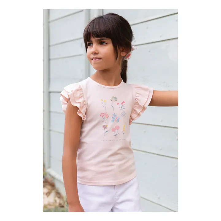 Tartine et Chocolat T-Shirt à Volants | Rose pâle