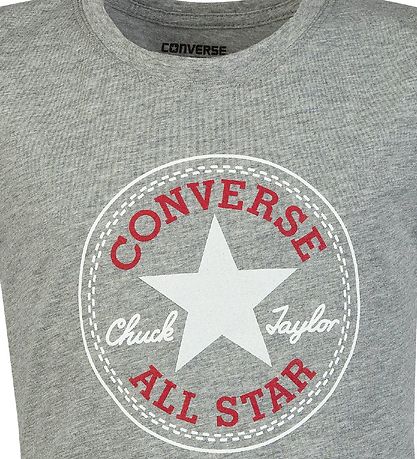 Converse T-Shirt - Grau m. Logo
