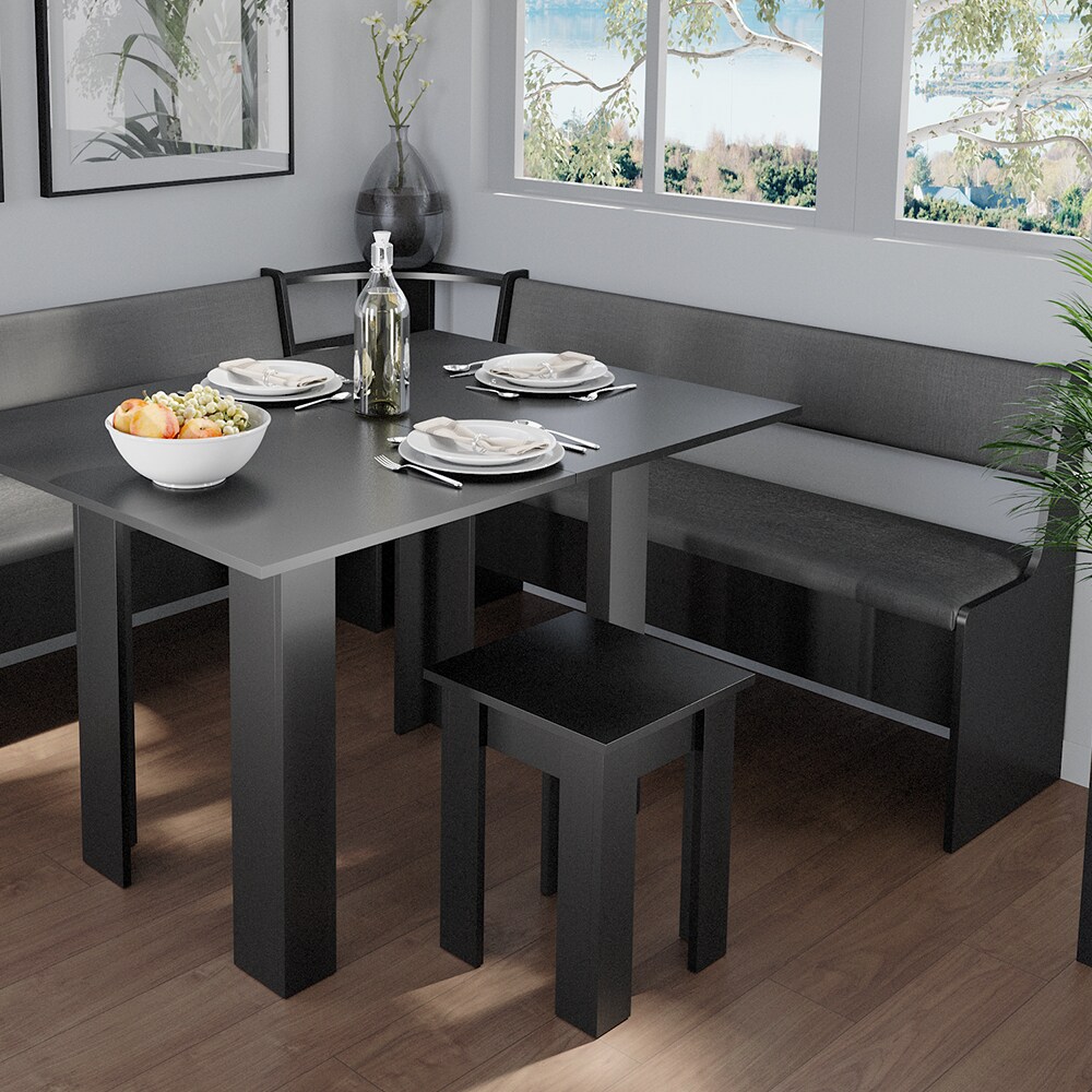 Vicco Küchenbank Sitzbank Esszimmerbank Roman Schwarz 137 cm modern Truhenbank Eckbankgruppe Esszimmergruppe Küchensitzgruppe Sitzbankgruppe Küchenmöbel Polstermöbel