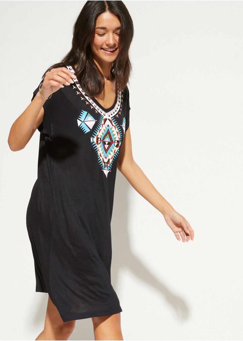 Robe-tunique de plage en viscose