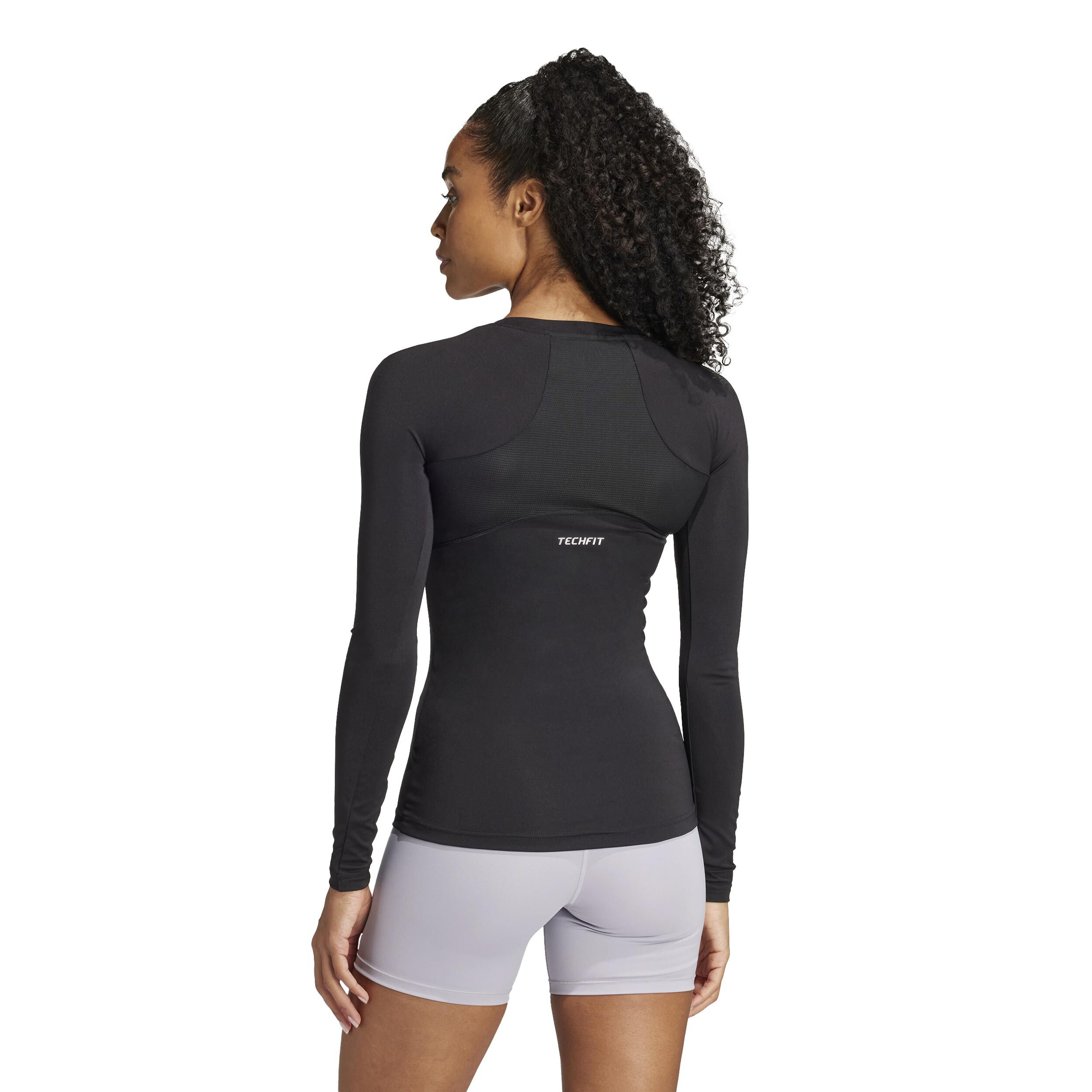 adidas Tech-Fit Haut Manches Longues Femmes - Noir