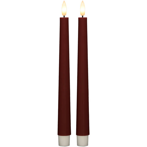 Blokker LED Dinerkaars Taper - 2 stuks - Rood