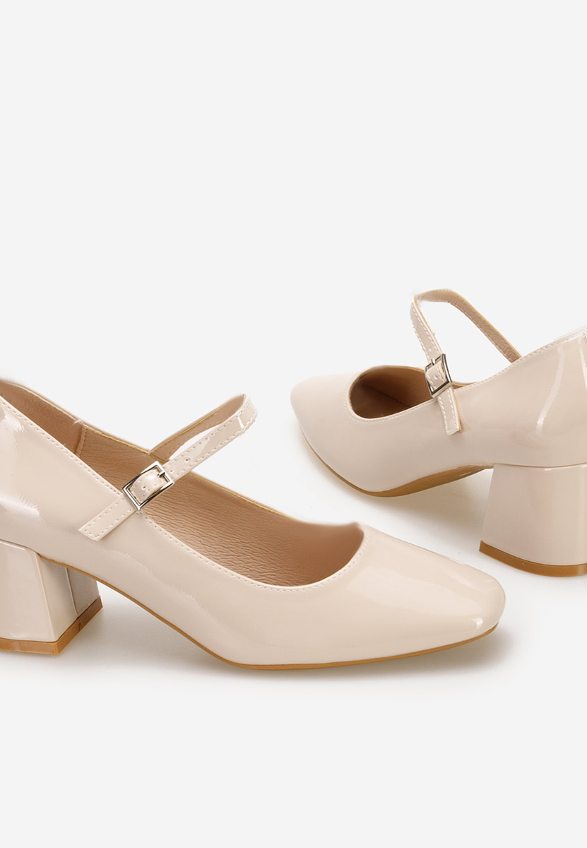 Chaussures à talon épais beige Erosa