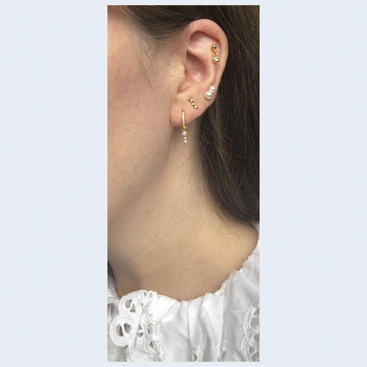 The Earring Shop Crystal Stud Guld