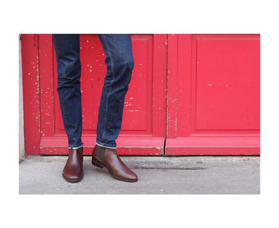Chelsea boots homme Chocolat - DAWSON II PATIN