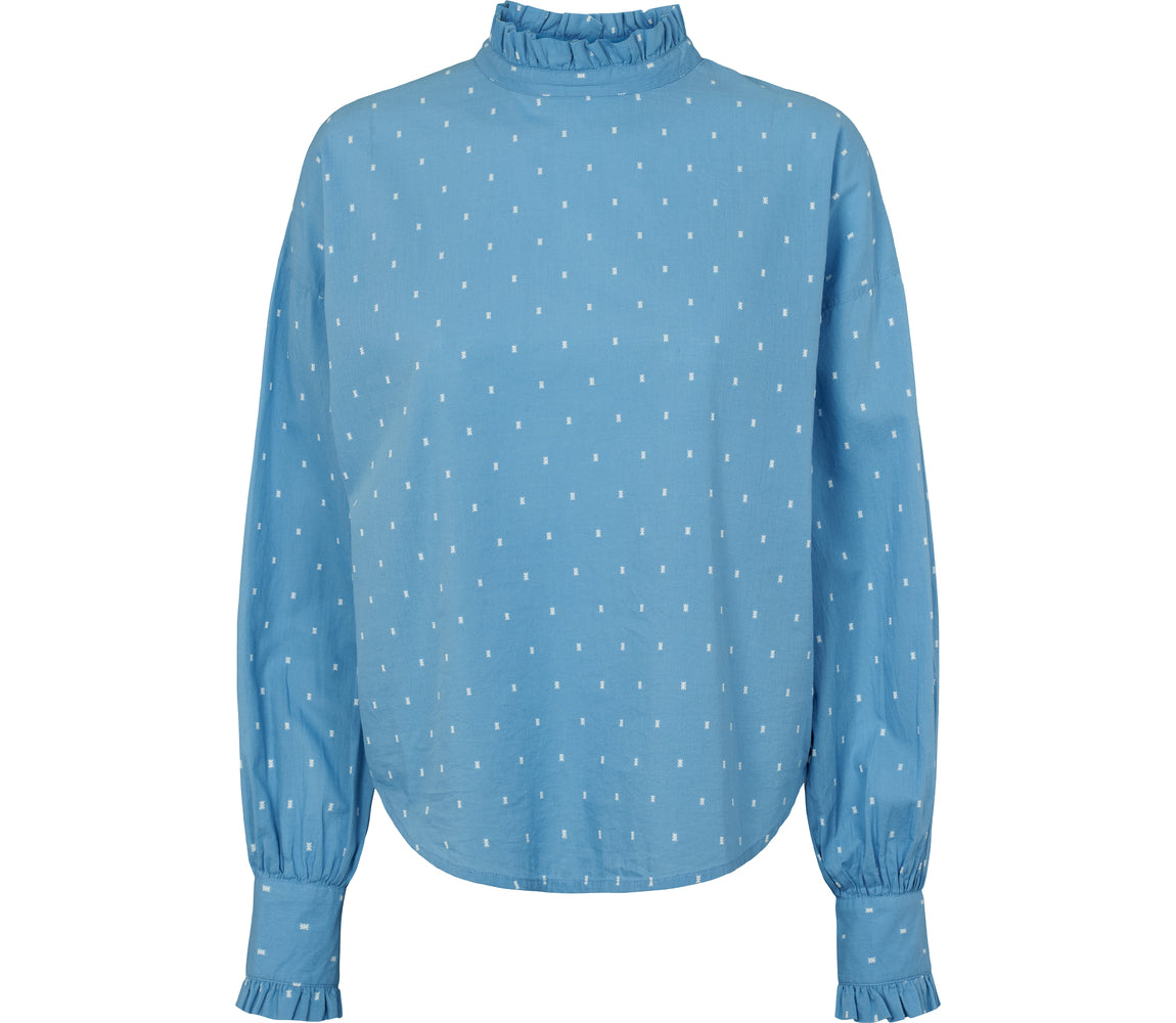 Tanika W, Skjorte - Clear Blue Dobby