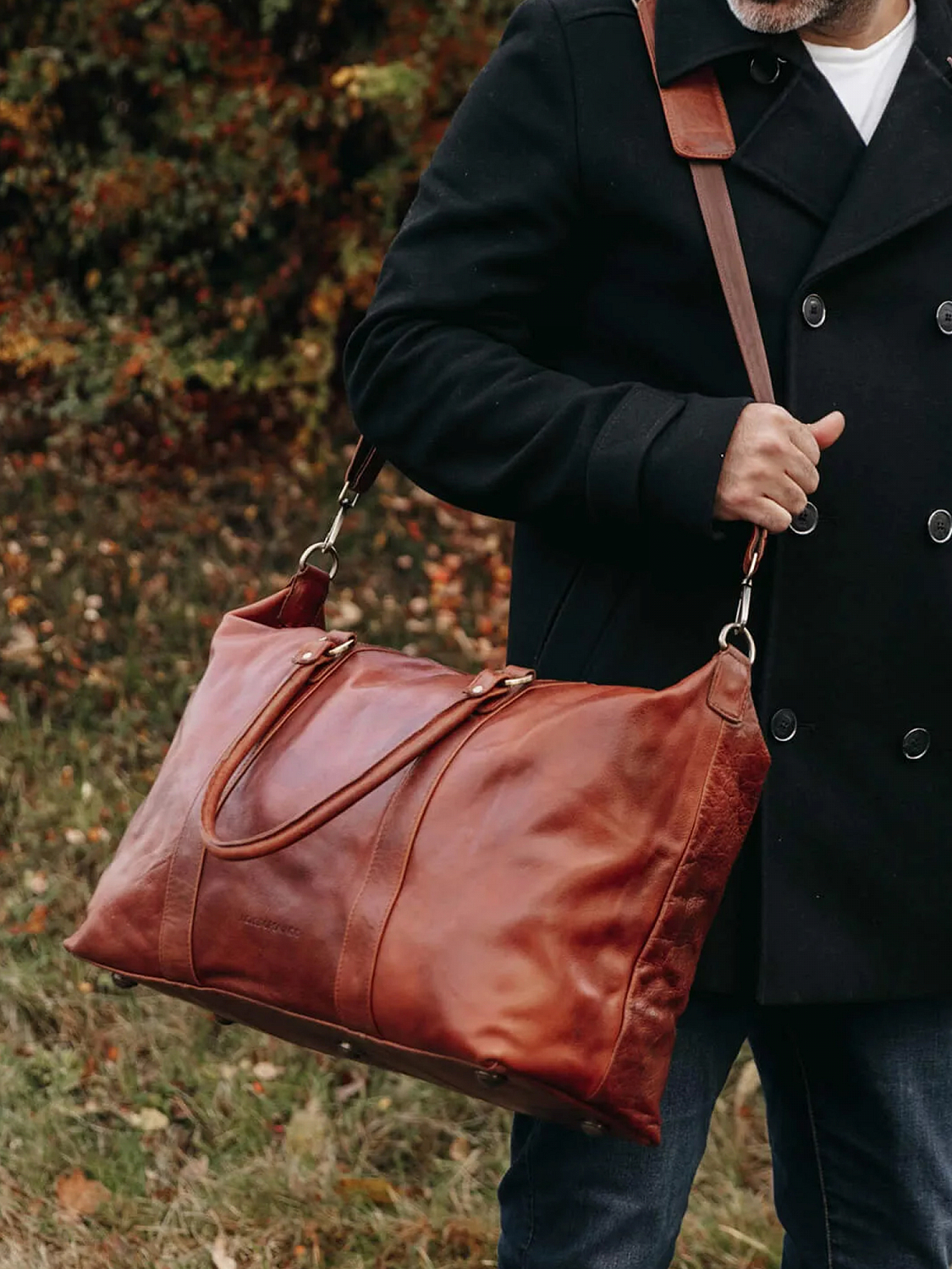 House of Sajaco Cognac Weekend bag Skinn