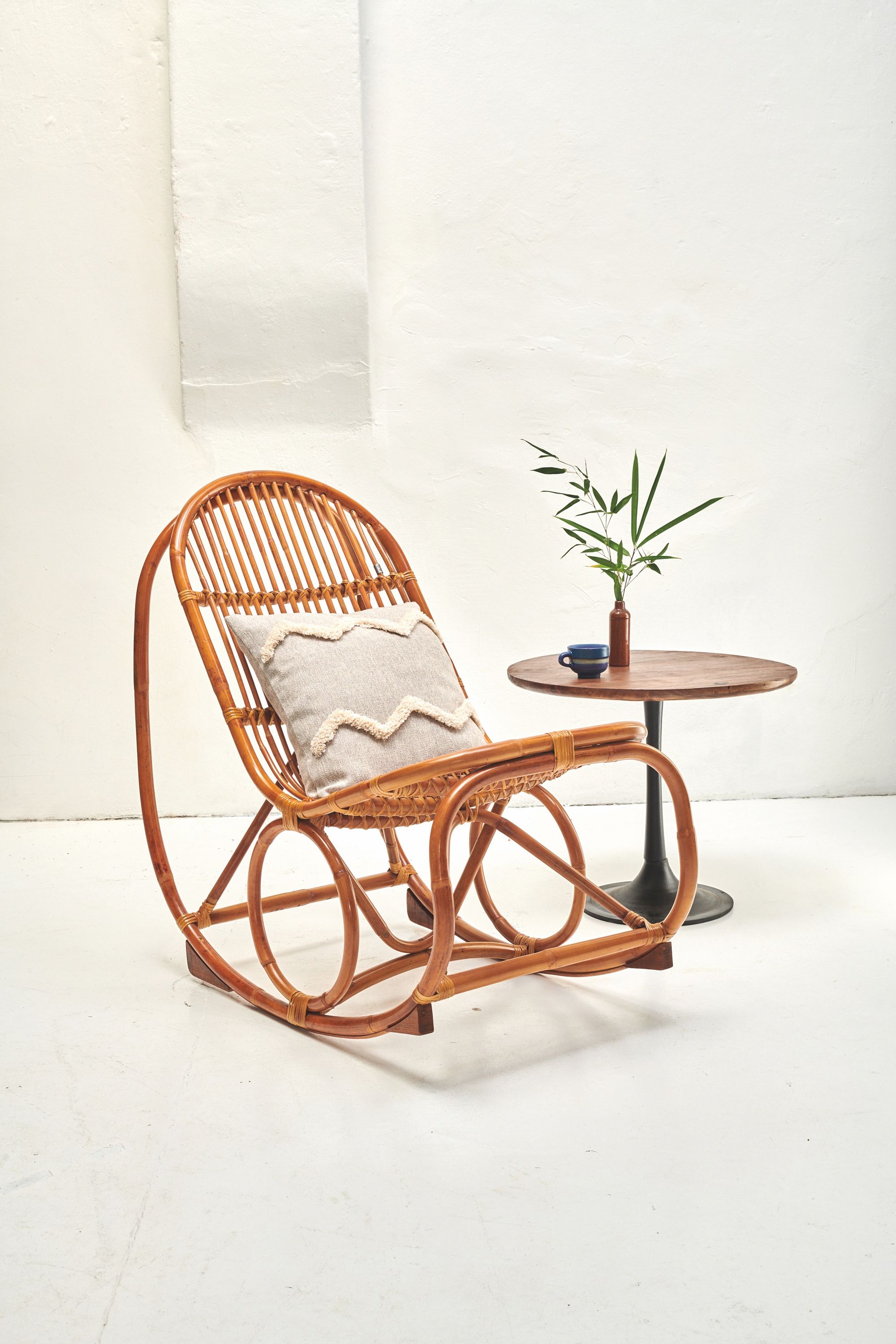 Schaukelstuhl Rattan Sessel Stuhl Relaxsessel Schaukelsessel Schwingsessel