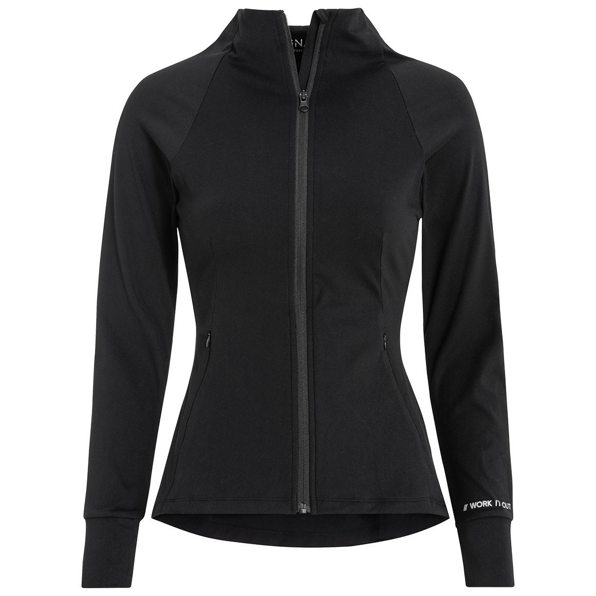 Gina Sports Damen Sport-Jacke mit Reißverschluss schwarz