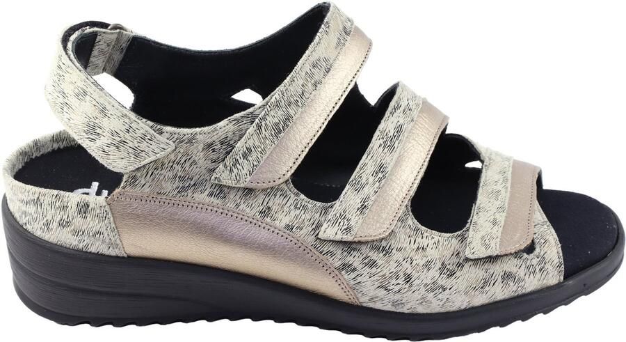 Durea 7426 K Platte sandalenDames Sandalen Wit beige