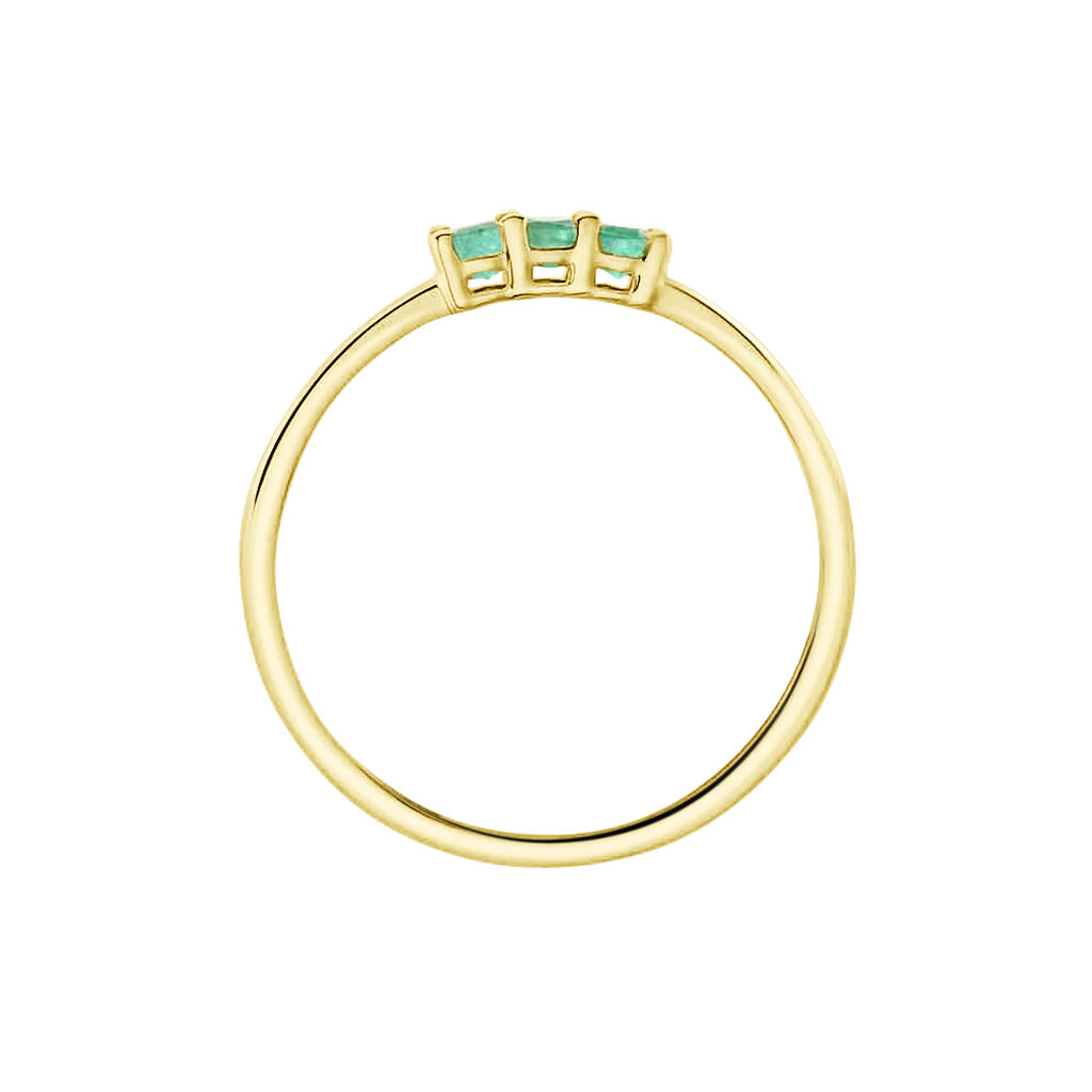 Bague Richie Or Jaune Emaraude