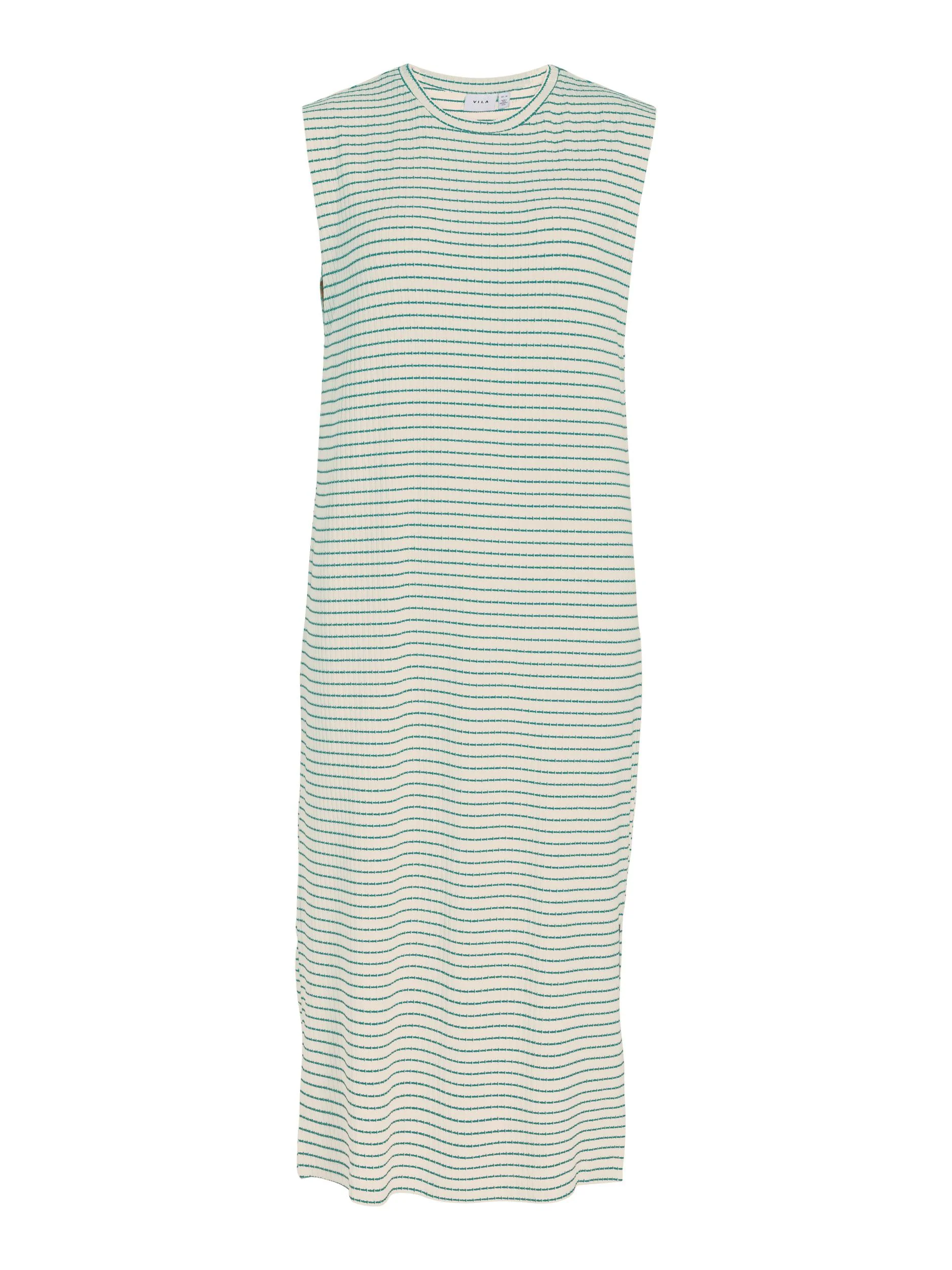 Vila  Vilumira O-Neck S/L Midi Calf kjole - Eggnog