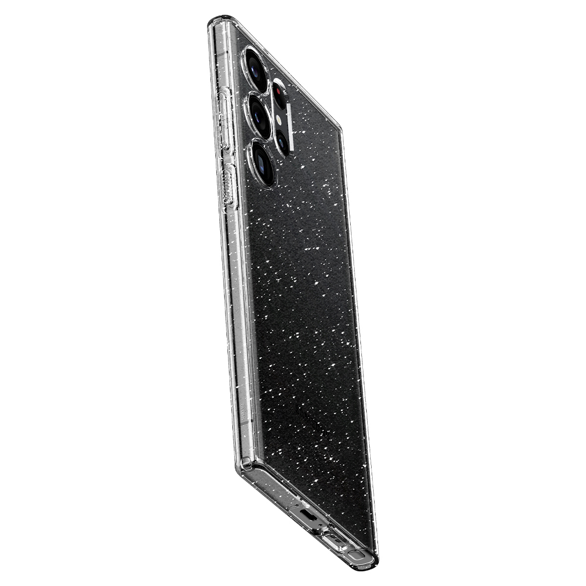 Samsung Galaxy S23 Ultra 5G Liquid Crystal Glitter Case Gummi Hülle (ACS05612) - Transparent
