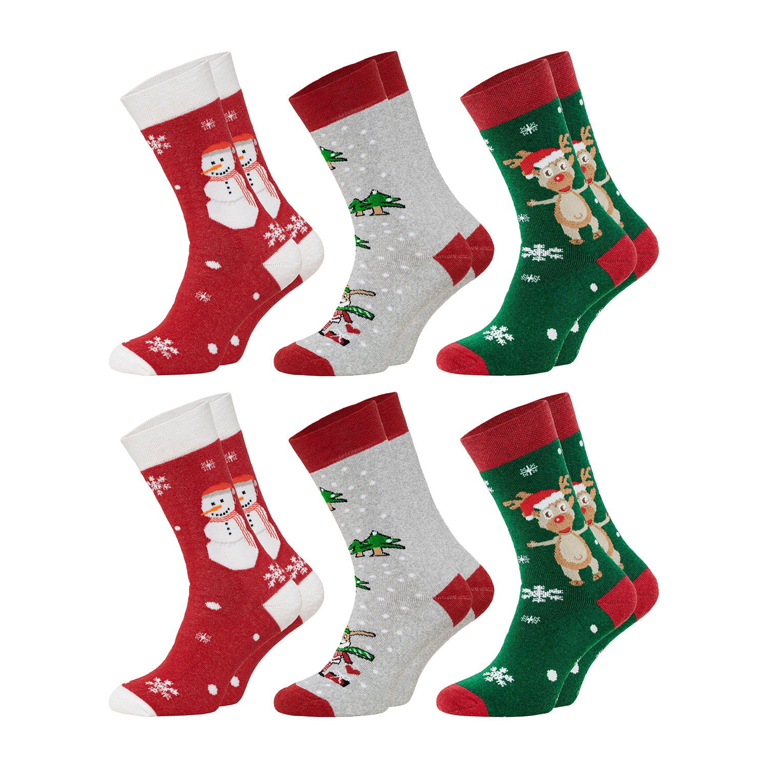 Chili Lifestyle Thermosocken Xmas super warm 6 Paar Weichbund Baumwolle