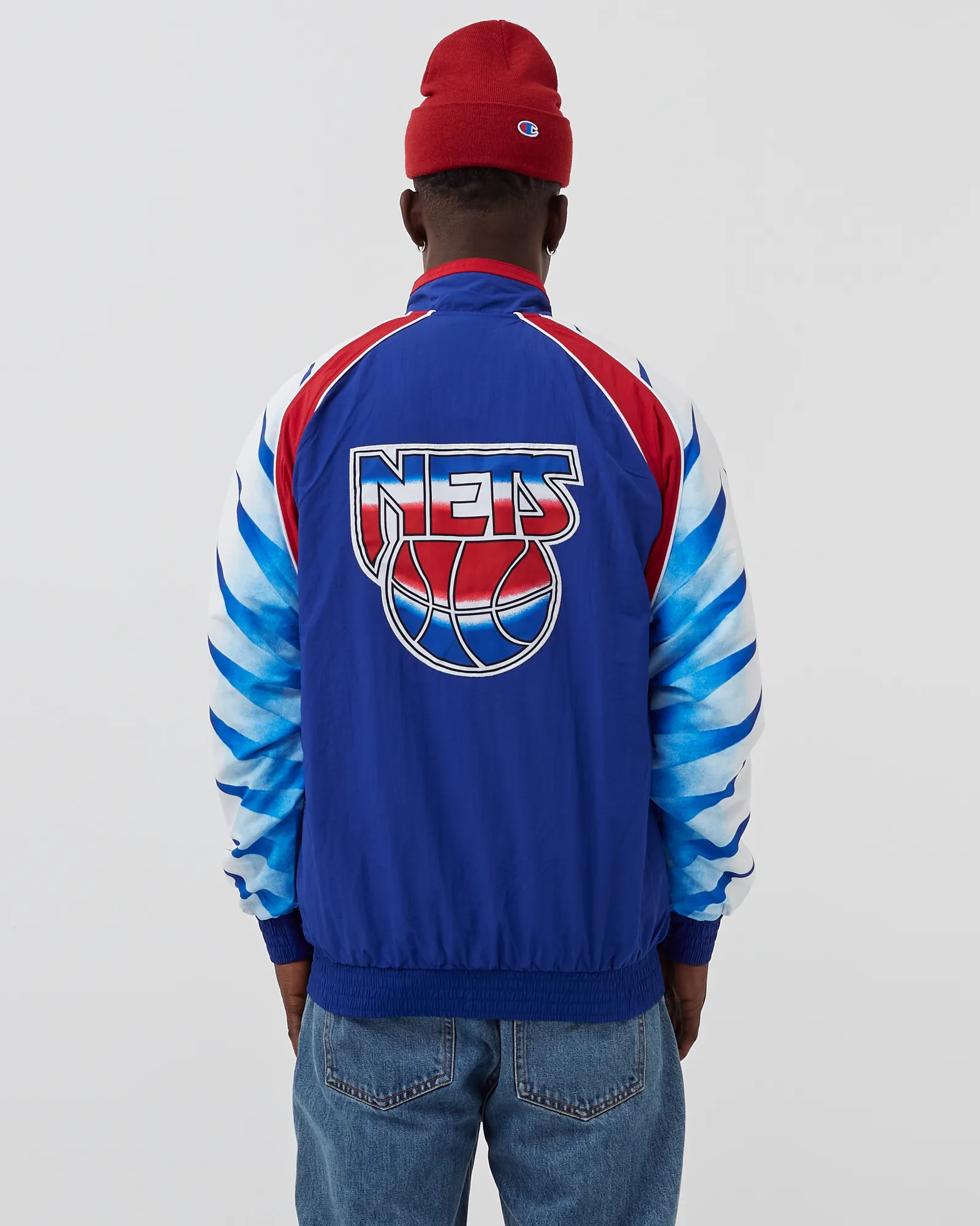 Jaqueta de aquecimento autêntica da NBA da Mitchell & Ness, New Jersey Nets, temporada 1993-94.