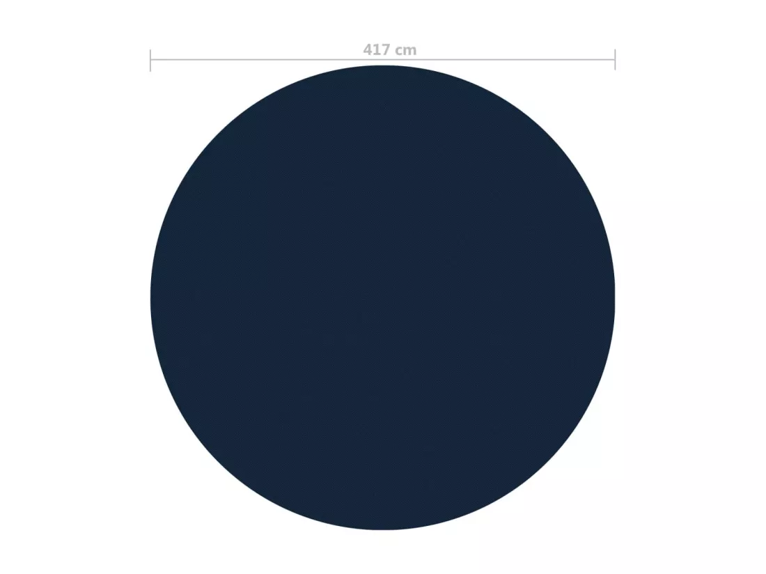 Film solaire de piscine flottant PE 417 cm Noir et bleu
