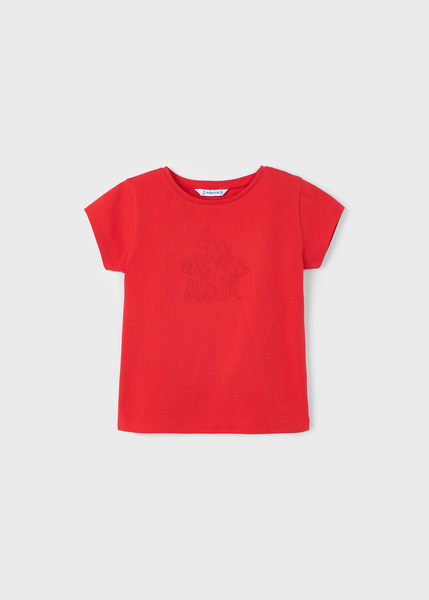 Camiseta bordada Better Cotton para meninas