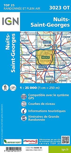 IGN - TOP25 3023OT NUITS SAINT GEORGES 1 25 000