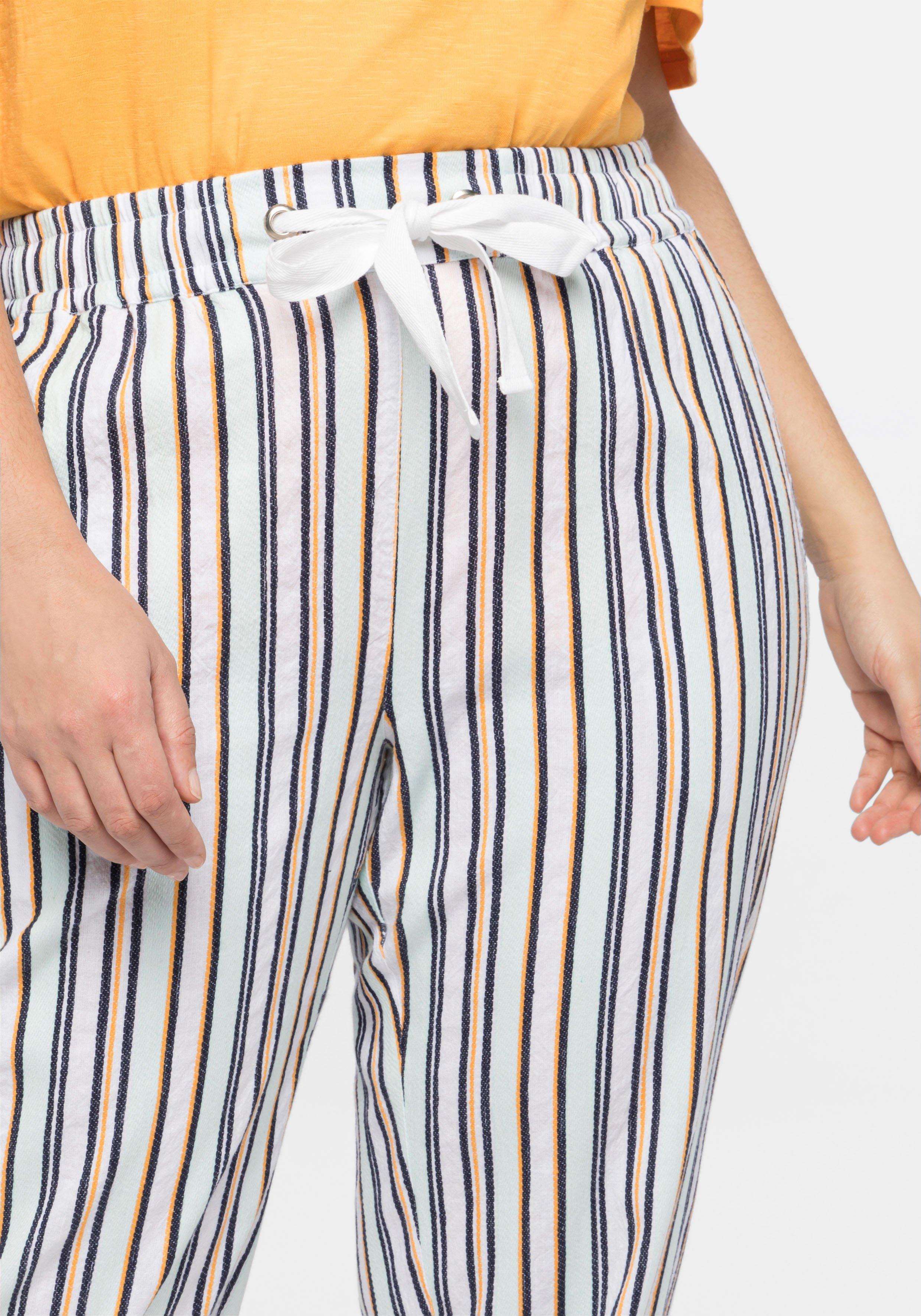 Schlupfhose mit elastischem Bund und Bindeband