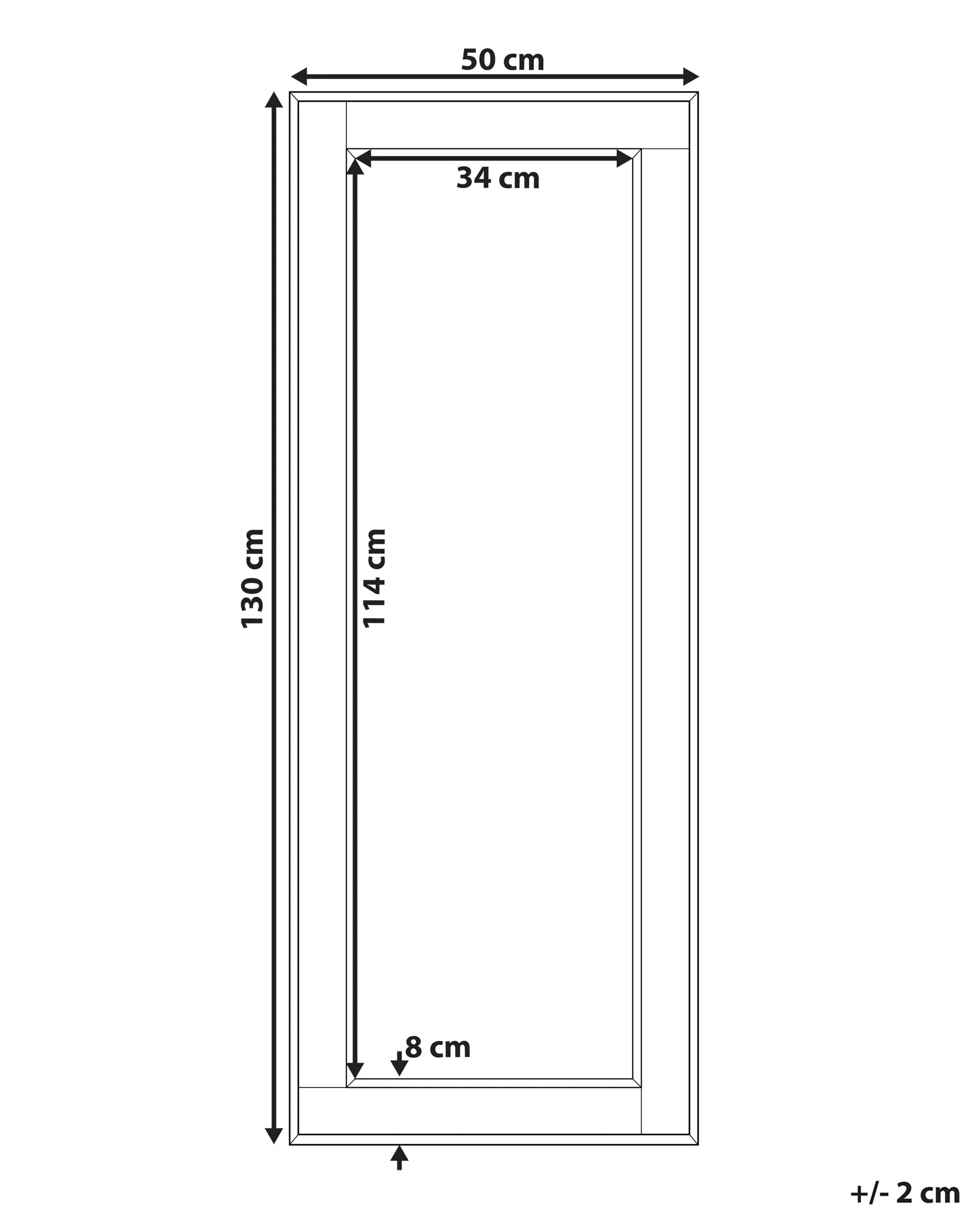 Wandspiegel FENIOUX 50 cm 130 cm Zilver