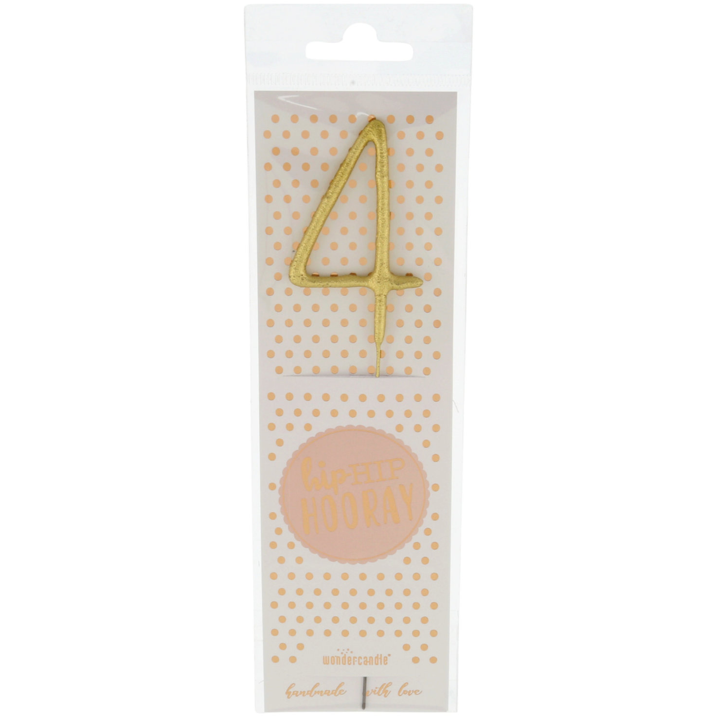 Wondercandle hipHIP Hooray gold 4