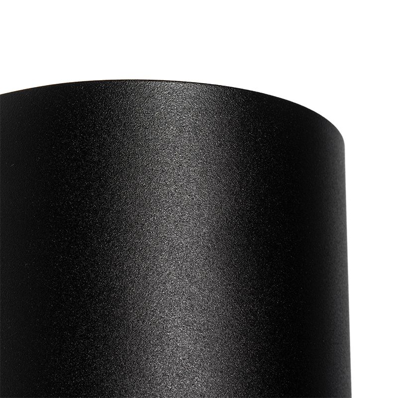 Design wandlamp zwart rond GU10 50mm - Sabbir