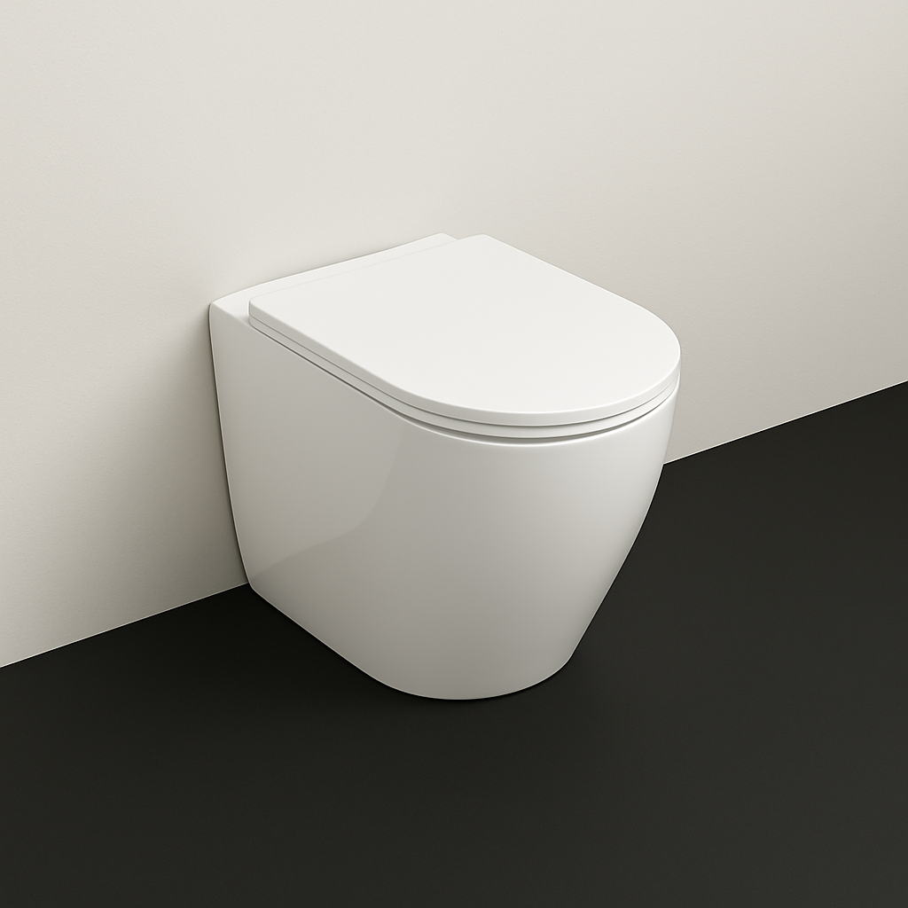 Isvea Infinity staande toiletpot randloos 36.5x52cm wit glans