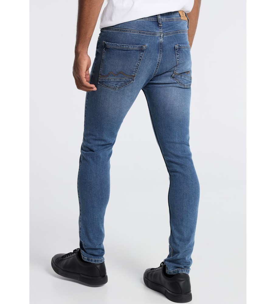 Calça jeans Six Valves, jeans azul médio, skinny.