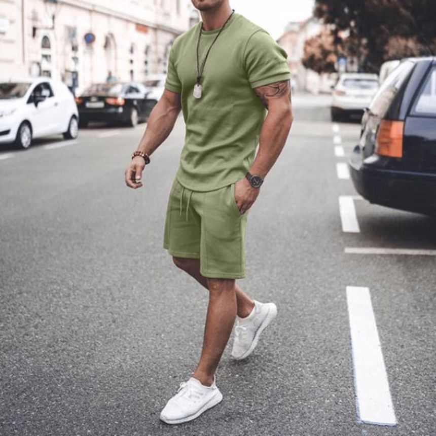 Aozora - Set: T-shirt met korte mouwen en ronde hals + korte broek