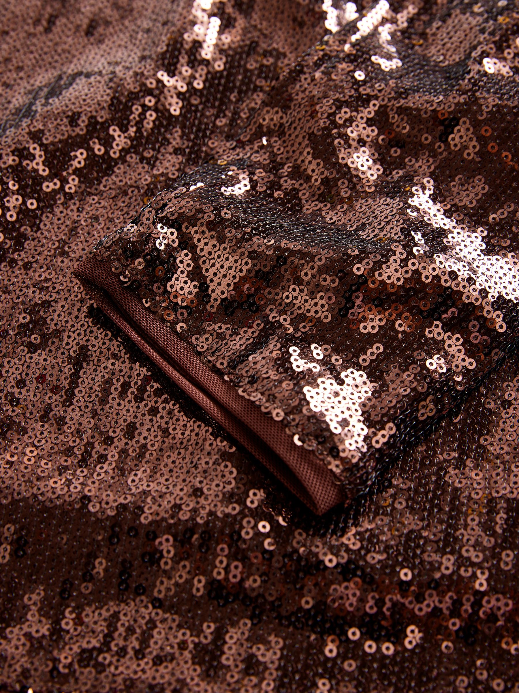 Bruin - Sequin Longsleeve Drape Top