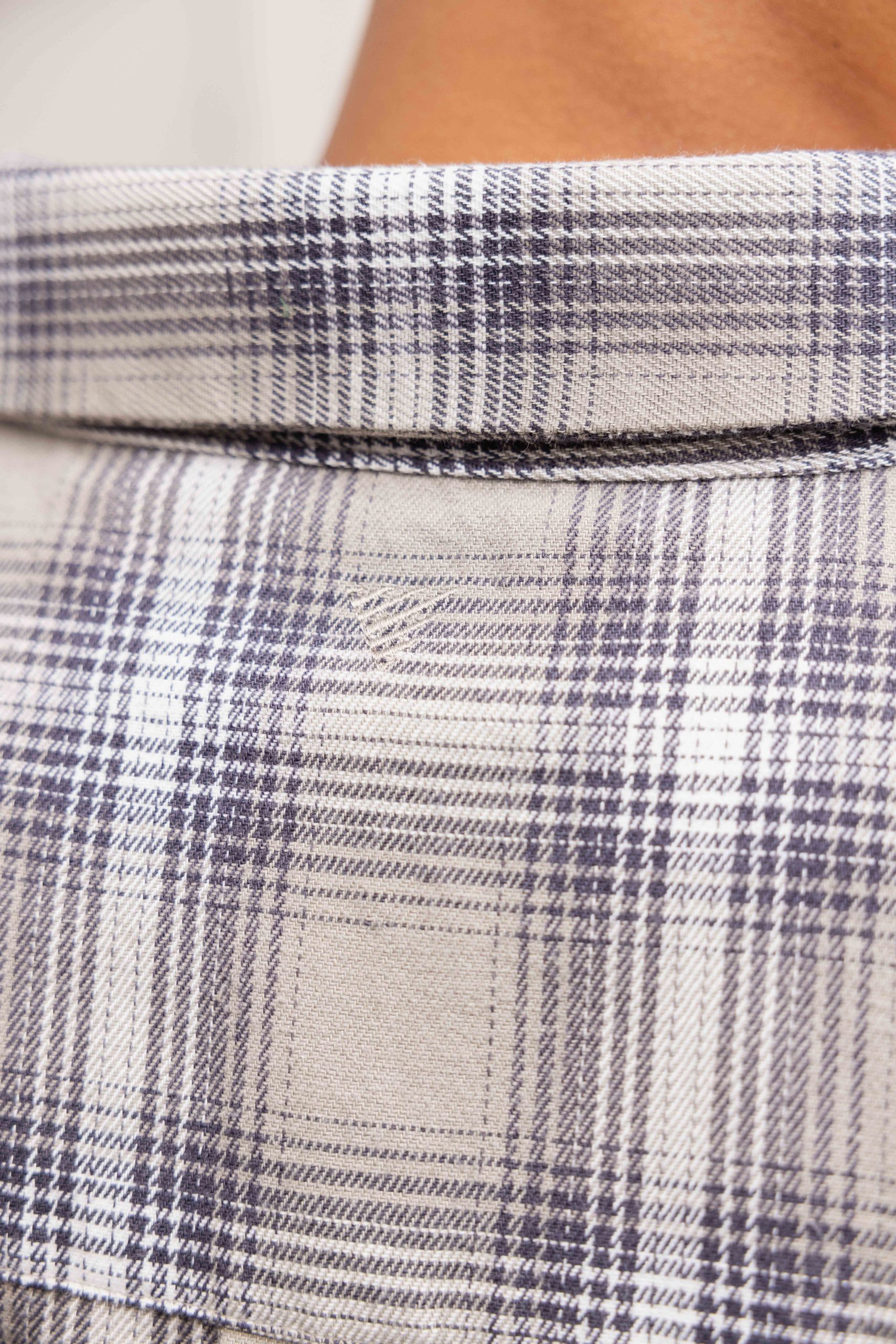 Pure Path Twill Checked Overhemd Heren Bruin
