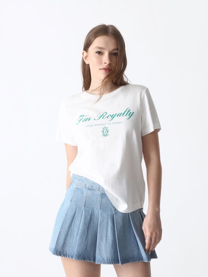 Pacote com 2 camisetas estampadas - Branca/verde