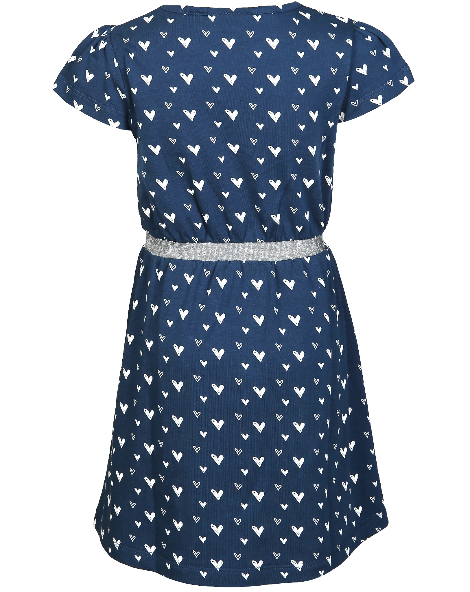 Kurzarm-Kleid HERZBLATT in dunkelblau