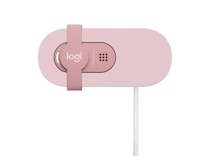 Logitech Brio 100 Rosa Full HD-Webcam mit integrierter Abdeckblende