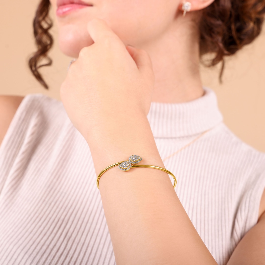 0.50 Karat Diamantarmreif 750/18 K Gelbgold