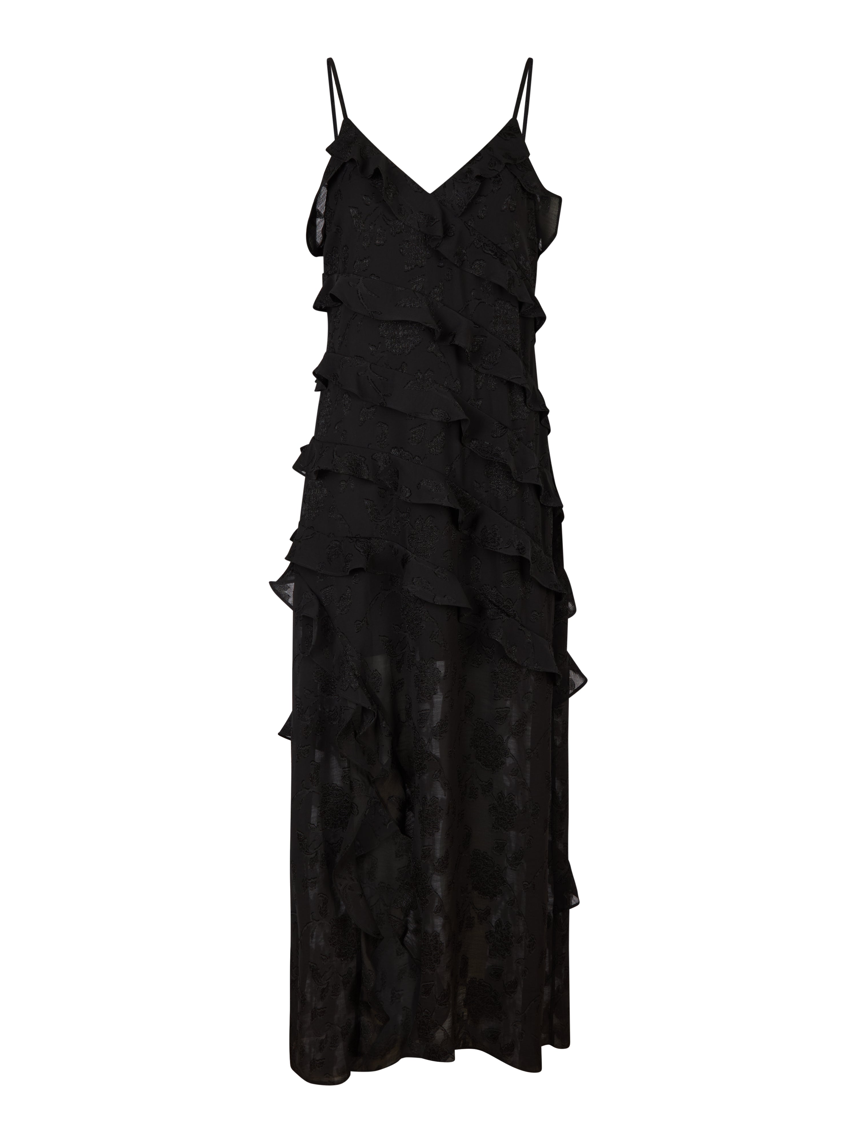 Neo Noir  Palazzo Burnout kjole - sort