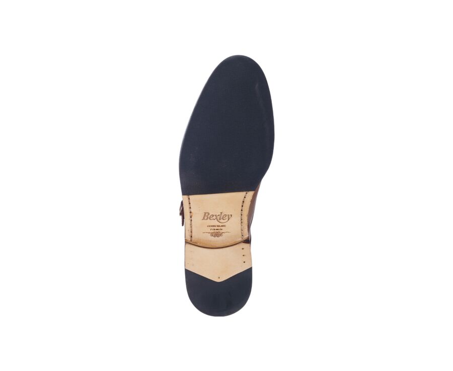 Chaussures cuir homme avec boucle Cognac Patiné - GREYDALE PATIN