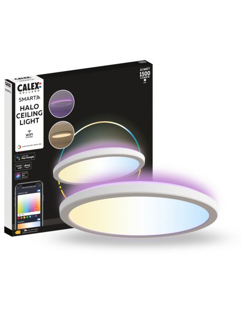Calex Smart Halo Ceiling Light 30cm 22w 2700-6500k Rgb - Lichtbron -
