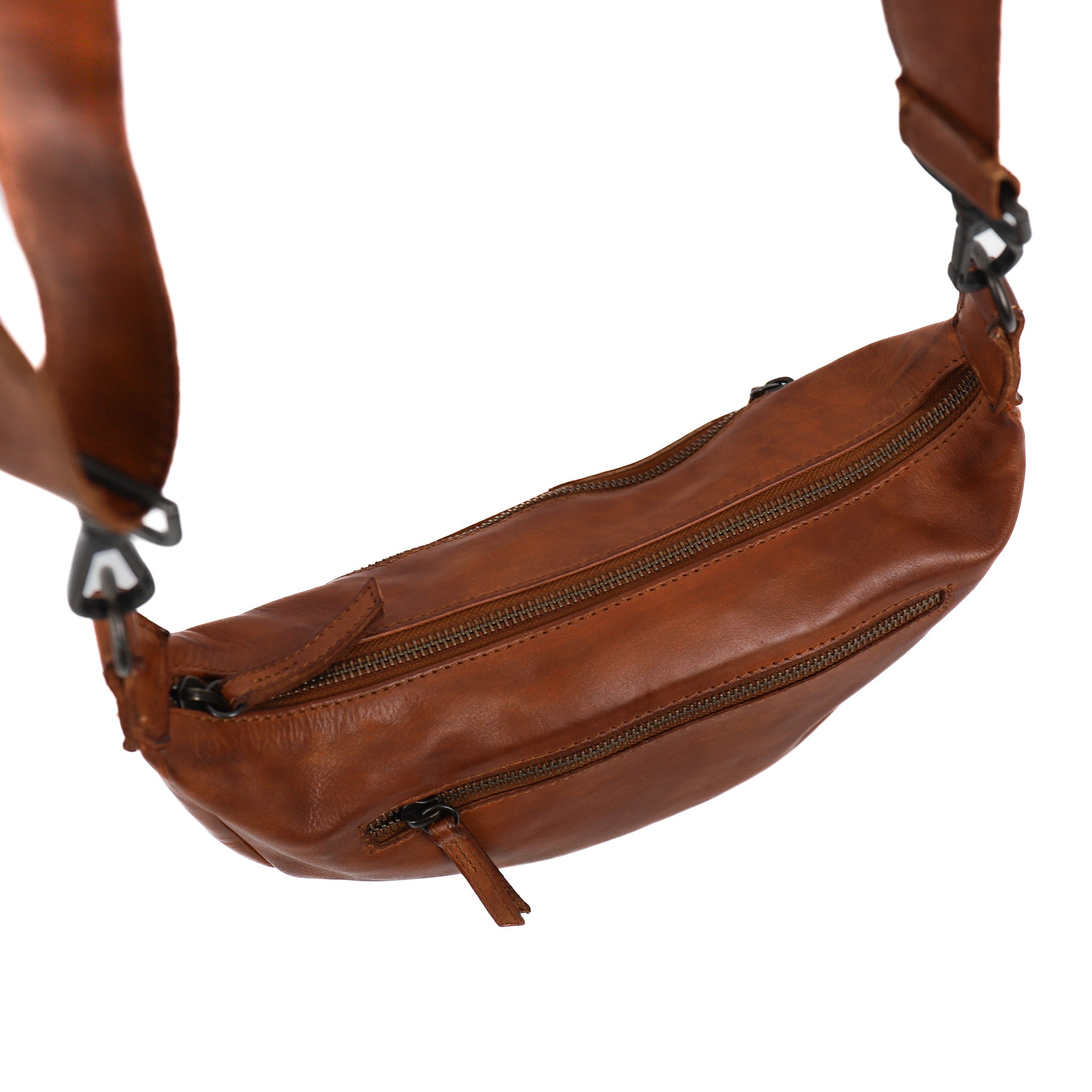 Crossbody tasje 'Clara' cognac Cognac