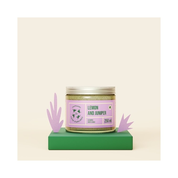 Mydlarnia Cztery Szpaki Aufhellendes Peeling für den Körper Zitrone und Wacholder 250 ml