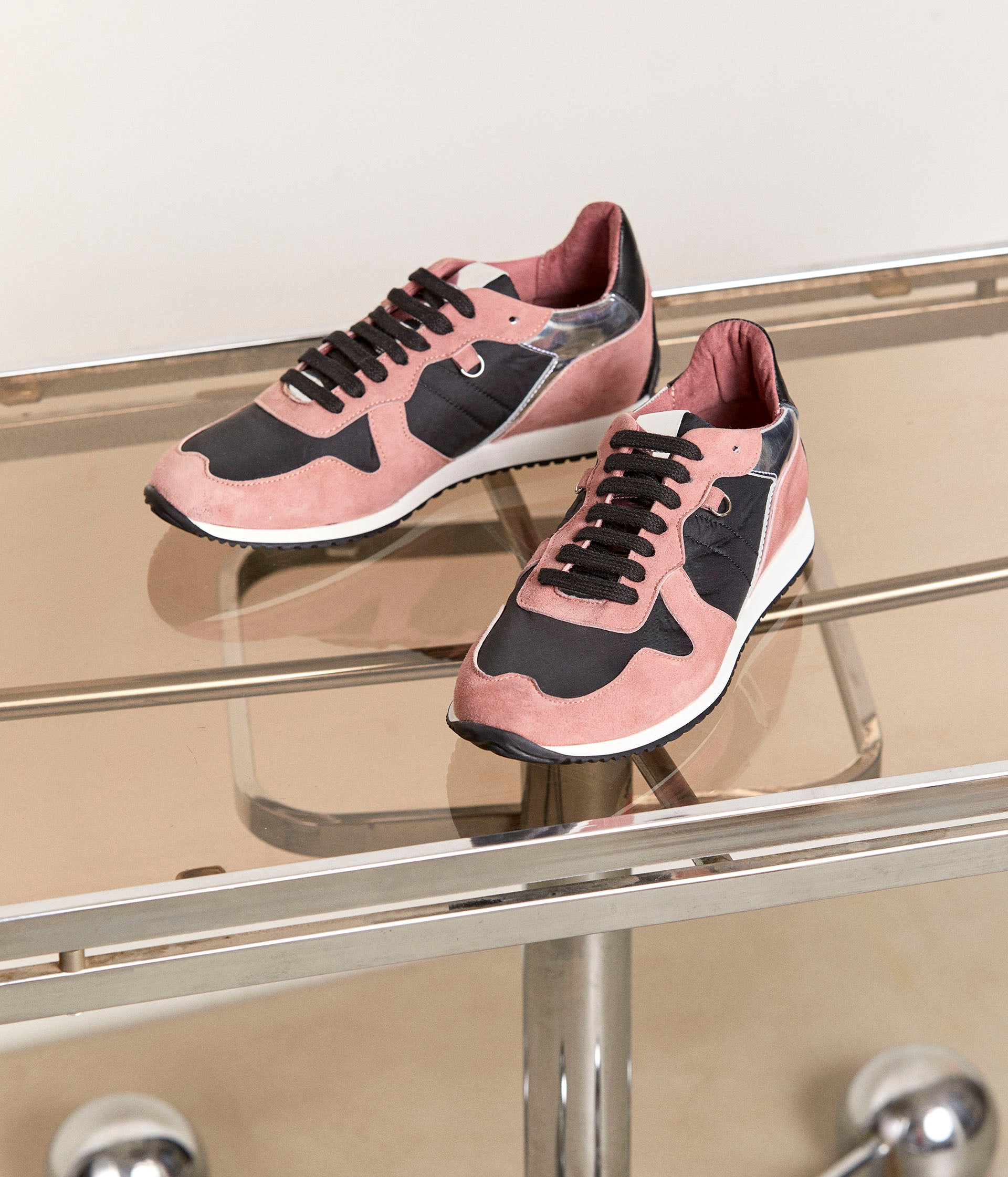 Baskets vieux rose Evy