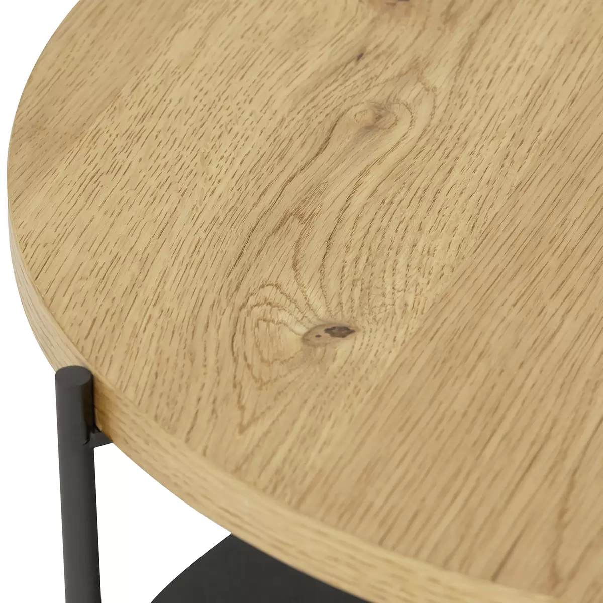 Salontisch Rondo 2 Eiche,schwarz